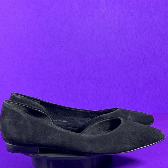 Walking Cradles Women's Black Suede Pointed Toe Flats Shoe Size 7.5-NEW - Picture 1 of 8